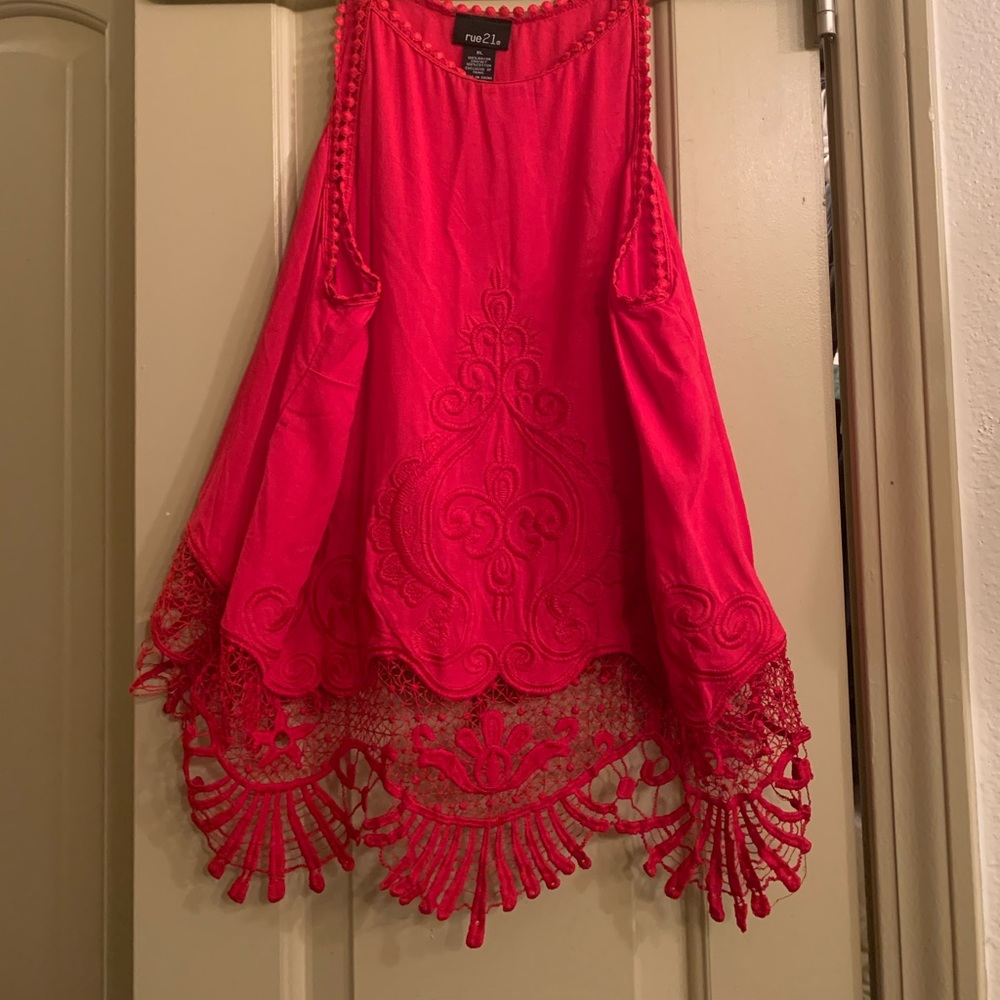 Embroidered crop top